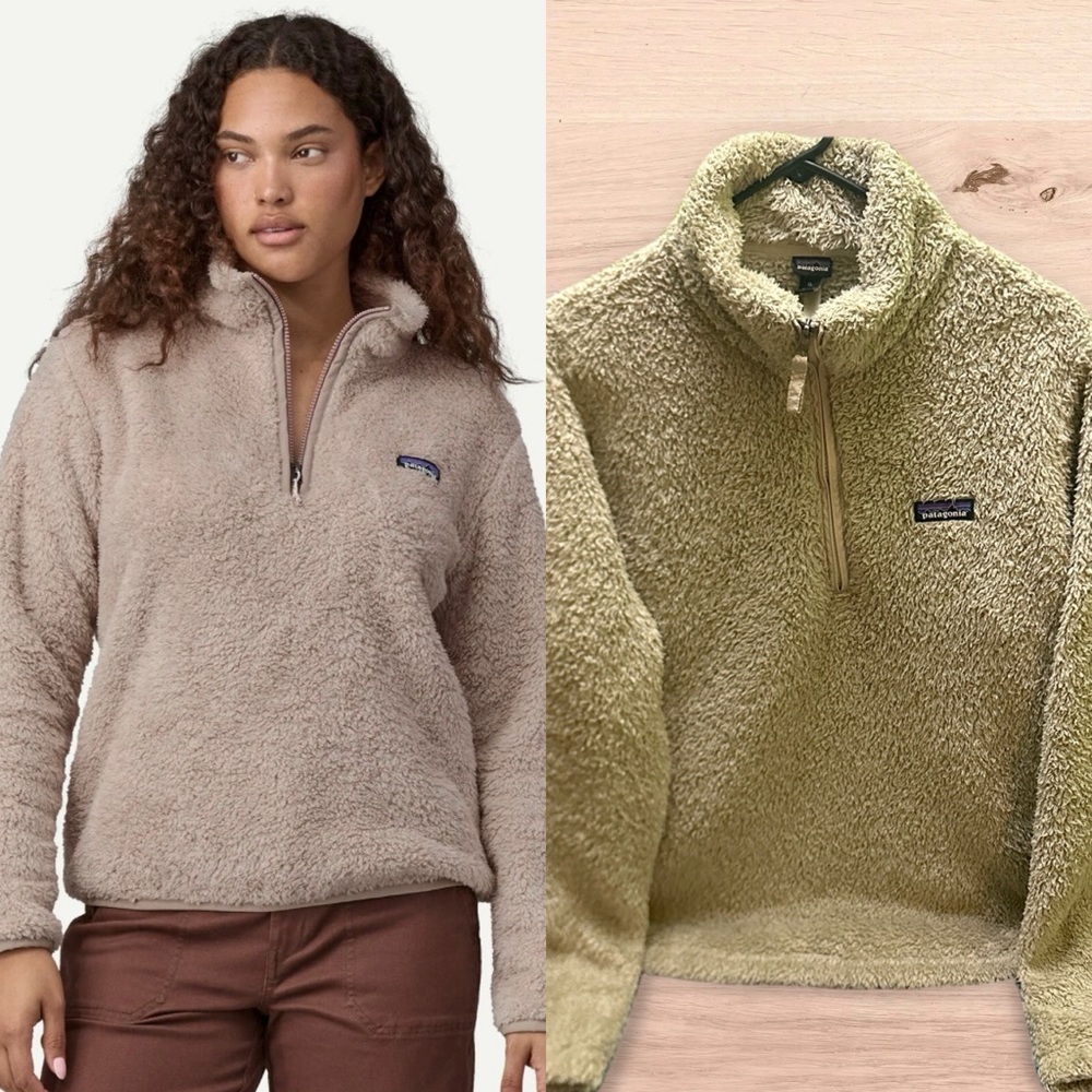 Patagonia Women’s Beige Fleece Jacket size XL